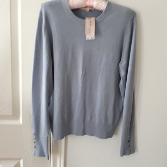 Philosophy Ladies Soft Sweater Large Misty Blue New - Picture 1 of 5